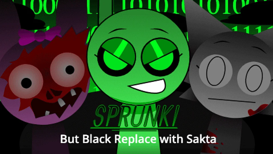 Sprunki But Black Replace with Sakta