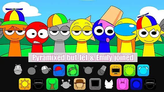 Sprunki Pyramixed but Jet & Emily joined